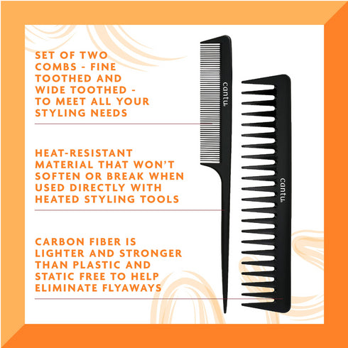 Piepteni Cantu Accessories Heat Carbon Fiber Combs #07894