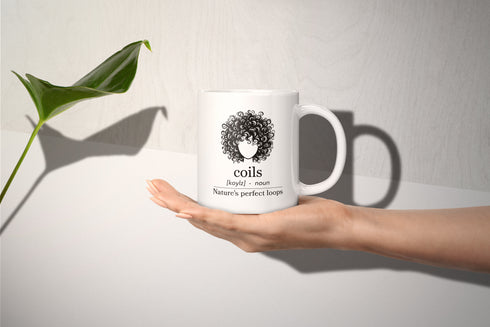 Cana alba ceramica - Coils 325 ml