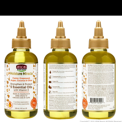 African Pride Moisture Miracle 5 Essential Oils 118ml